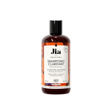 Jia Paris – Shampoing Clarifiant – Cheveux Bouclés, Frisés, Crépus – Argile Verte Bio & Vinaigre de Cidre – Purifiant, Vegan, Made in France – Lauréat NHA Prize 2023