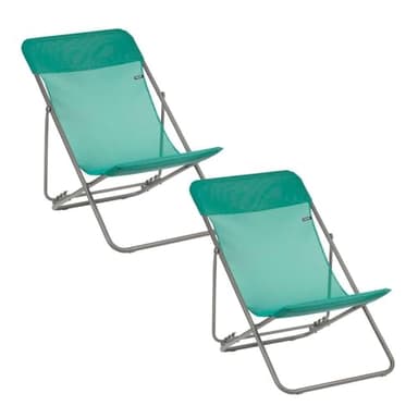 Lafuma Lot de 2 Transats pliants Multi-Positions - Maxi TRANSAT