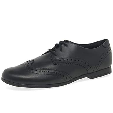 Clarks 261428256 Fille Derbys, Noir (Black Leather Black Leather), 37 EU