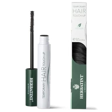 Herbatint Mascara Temporary Hair Touch-Up Noir | Retouche Racine Instantané | Couverture Temporaire des Cheveux Blancs | Testé Dermatologiquement | 93% d'Ingrédients d'Origine Naturelle