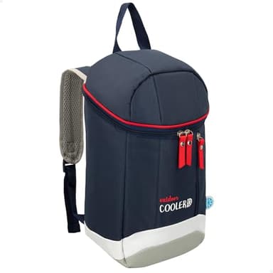 AKTIVE 80730 Sac à dos thermique 9 litres, Bleu marine et blanc