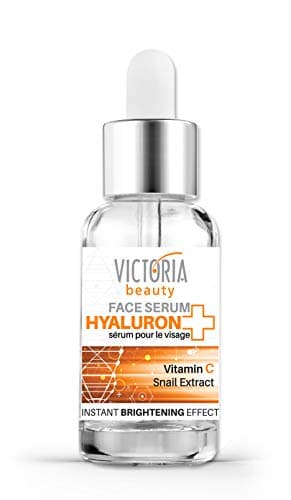 Victoria Beauty Sérum hyaluronique hautement dosé avec vitamine C, sérum anti-âge à l'acide hyaluronique avec bave d'escargot pour visage jeune et peau radieuse, 20 ml