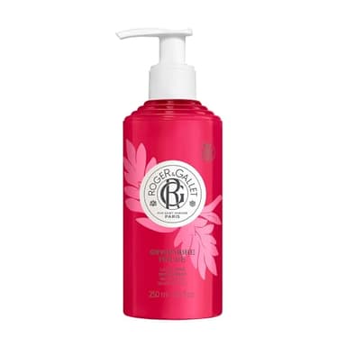 Roger&Gallet - Lait Corps Bienfaisant Gingembre Rouge 250ml - Lait Corps Hydratant Parfumé - Beurre de Karité - 95% d'ingrédients d'origine naturelle