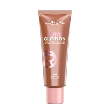 L'Oréal Paris - Fluide Enlumineur Éclat Multi-Usages - Illumine & Hydrate - Enrichi en Beurre de Karité - Lumi glotion - Teinte : 904 - 40 ml