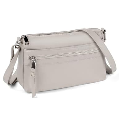 befen Sac à Main Femme Bandoulière en Cuir Véritable Taille Moyenne, Blocage RFID, Petit Sac à Bandoulière Femme avec Bandoulière Réglable pour le Shopping, Travail, Voyages