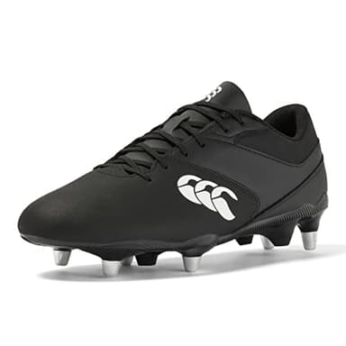 Canterbury - Chaussures de Rugby pour Terrain Mou Phoenix Raze - Homme (44 FR) (Noir/Blanc)