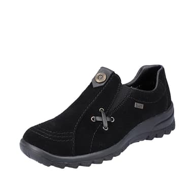 Rieker Herbst/Winter, Mocassins Femme, Noir (Schwarz/Schwarz 00), 39 EU