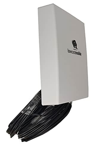 LOW COST MOBILE LowcostMobile PAN5G-MIMO-2021 2x10m Antenne 4G 5G Extérieure directionnelle SMA Câble ALSR200 pour Huawei, ASUS, TP Link, Netgear et +