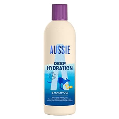 Aussie Deep Hydration Shampoing Vegan Ultra-Riche - Hydratation Intense - Pour Cheveux Très Secs, Épais Et Bouclés - À L’Huile D’Avocat, De Jojoba Et De Noix De Macadamia, 300 ml