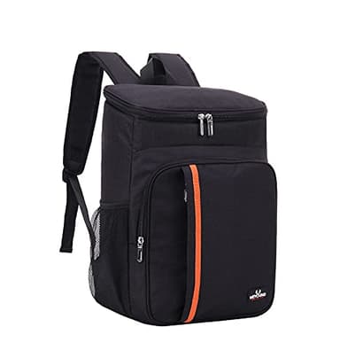 Sac à Dos Isotherme à Glacière 22L,Sac de Pique-Nique Sac Isotherme Portable Cooler Backpack Bag, pour Hommes Femmes pour Déjeuner Plage Camping BBQ Travail Ecole Pique-Nique（Noir）