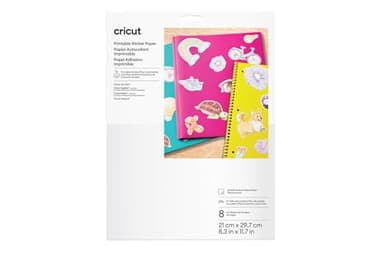 Papier Autocollant Imprimable Cricut A4-8 feuilles (Blanc)