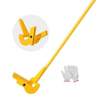 VEVOR Démonte Palette 114,3 cm Arrache Palettes Capacité de Charge 907 kg Acier au Carbone Q235 Outil de Démontage de Palettes en Bois avec Manche 104 cm Paire de Gants pour Démonter Enlever Planches