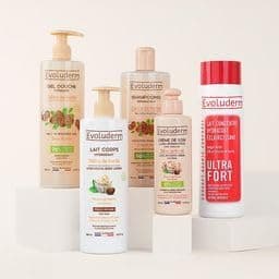 Routine Soin Corps & Cheveux au Karité + Lait Eclaircissant - Shampooing Karité - Gel Douche Karité - Crème de Soin Kartié - Lait Hydratant Karité - Ingrédients d'Origine Naturelle - Made In France