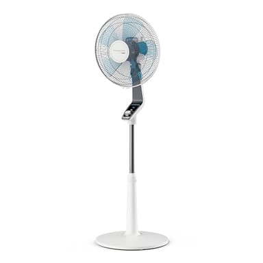 Rowenta Turbo Silence Ventilateur pied 40 cm, Puissant, Flux d’air 72 m3/min, 45 dB(A), Oscillation automatique, Orientation réglable, Grille ultra-sécurisée VU5640F2
