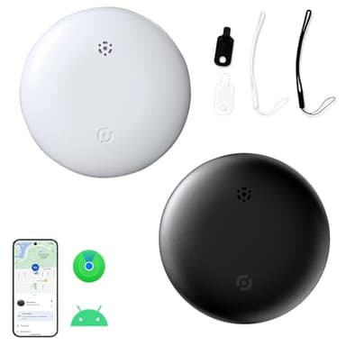 ZOYDP Lot de 2 Traceur GPS (iOS Uniquement), étanche IP67 et Batterie Remplaçable, Tracker GPS, Mini GPS Tracker, Traceur GPS sans Carte SIM, Mini Traceur GPS pour Clés, Vélo, Chien, Portefeuilles