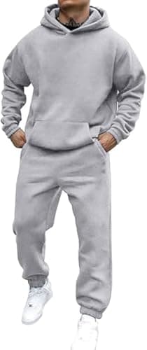 Bastwahl Ensemble Vetement Sport Homme - Survêtement Ensemble Jogging Sweats À Capuche Et Sport Pantalons Automne Hiver Couleur Unie Gym Jogging Sportswear Tenue De Couple