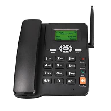 Tebbomp Téléphone sans Téléphone de Bureau Support GSM 850/1800/1900MHZ Double Carte SIM Téléphone Fixe 2G avec Antenne Radio Prise UE