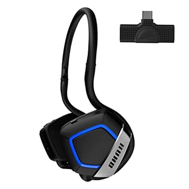 HUHD Casque Gaming sans Fil pour Nintendo Switch PS4 PS5 PC, Casques de Gaming à Faible Latence et Son Surround stéréo 3D Câble Type-C vers USB Casques avec Microphone Amovible