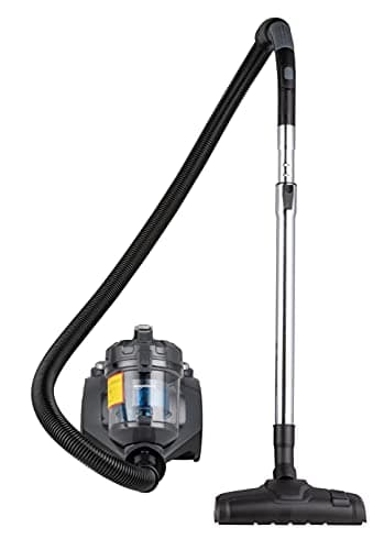 Amazon Basics 15KC-71EU4 Aspirateur sans Sac à Cylindre, Puissant pour Sols Durs et Tapis, Filtre Hepa, Compact et Léger, 700 W, 1,5 L, Noir/Bleu