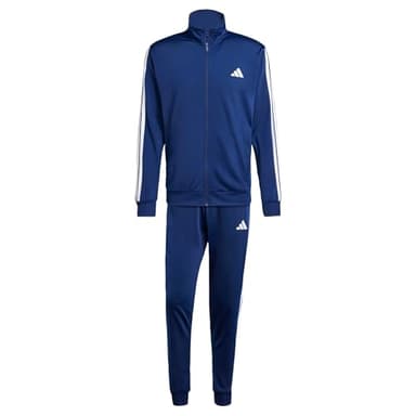 adidas Homme SPORTSWEAR BASIC 3 STRIPES TRICOT TRACKSUIT, Dark Blue, XL
