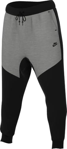 Nike Tech HV0959-011 Pantalon de Jogging en Polaire pour Homme, Noir/Gris chiné/Noir, Taille 2XL