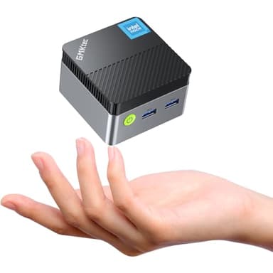 GMKtec N97 Mini PC W11 Pro(Beat N150/N100/N95), Mini Computer G5, Intel Alder Lake N97 12th(up to 3.60GHz) 12GB DDR5 256GB Hard Drive/TF Card/USB3.2/HDMI*2 for Business/School/Office, Mini Ordinateur