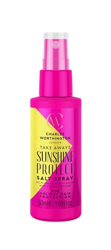 Charles Worthington Sunshine Protect Spray au sel de mer pour le volume, spray salin capillaire pour femme et homme, spray salin pour cheveux pour booster la texture, 50 ml