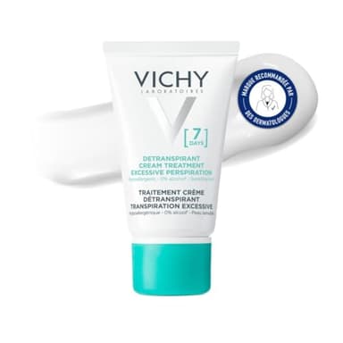 Vichy, Déodorant Anti-Transpirant 48H Roll-On, Hypoallergénique, Pour les Peaux Sensibles ou Épilées, Sans Alcool, Sans Parfum, 50ml