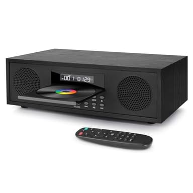 Mini Chaîne HiFi CD, Micro Chaine HiFi Bluetooth Stéréo Compacte Radio FM, Système Musical 2x20W, Entrée Auxiliaire 3.5mm, Lecture USB, Prise Casque, Systèmes Stéréo, Lecteur CD MP3 avec Sortie Audio