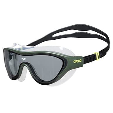 ARENA Lunettes de Natation Adultes The One Mask, Antibuée, Mixtes, Masque avec Verres Larges, Protection contre les UV, Pont de Nez Auto-ajustable