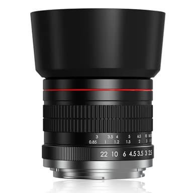 Objectif Portrait 85mm f1.8 - Objectif à Monture E Manuel Lentilles pour Sony Alpha A7C A7R A7S A7 A9 A6700 A6600 A6500 A6400 A6300 A6100 A6000 A5100 A5000 NEX-7 NEX-7 NEX-6 NEX-5T NEX-5R, etc