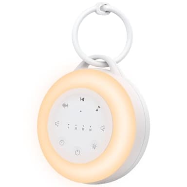 YGiTK Machine à Bruit Blanc Portable avec 24 Sons Apaisants, Veilleuse et Fonction Mémoire Appareil de Sommeil à Bruit Blanc 3 Réglages de Minuterie pour Bébé, Adulte, Méditation
