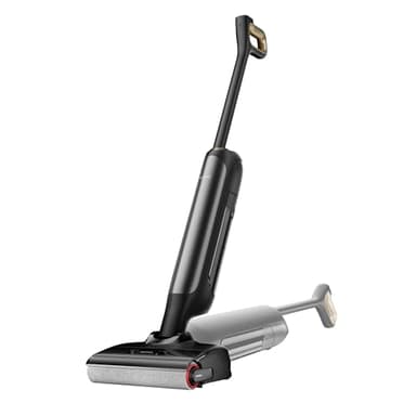 Mova M10 Aspirateur eau et poussière, portée à plat de 180°, flexible et pivotant à 90°, poids de 0,9 kg en main, lavage de brosse 75 °C + séchage air chaud 5 min, anti-anchevêtrement,aspiration 18kPa