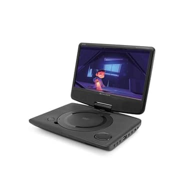 Caliber Lecteur DVD Portable - Voiture - Bluetooth - AUX - USB - SD - Écran LCD - Prise Jack 3,5 mm - Autonomie 2h - Noir - 10 Pouces