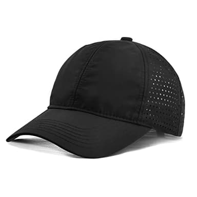 Casquette de Baseball Respirant Maille, Casquette de Camionneur pour Homme, Unisexe Eté Chapeau de Soleil de Sport, Légère Réglable Mesh Cap Séchage Rapide pour Extérieur (XL, Noir)