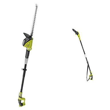 Ryobi One + 18 V Opt1845 Pole Taille-Haies sans Fil, Lame de 45 cm (Corps Uniquement), OPT1845, 18V & Élagueur à Chaîne sur Perche One+, 18 V OPP1820 Noir/Vert