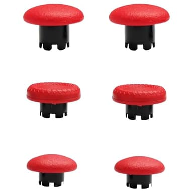 Lot de 6 joysticks Edge pour manette PS5 DualSense Edge, kit de joysticks analogiques interchangeables, pièces de rechange pour PS5 Dualsense Edge (rouge)