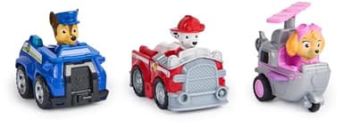 Paw Patrol - Pat Patrouille - 3 Véhicules À Rétro Friction - Chasse Marcus Stella - Voiture Figurine À Collectionner - Pat Patrouille Jouet - Voiture Enfant - Jouet Enfant 3 Ans et +
