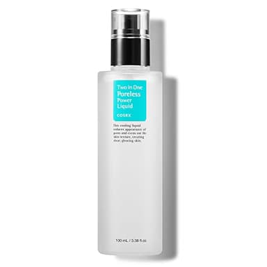 COSRX Two in One Poreless Power Liquid, 100ml / 3.38 fl.oz | Resserrement des pores | Sans test sur les animaux, Sans paraben, Korean Skincare