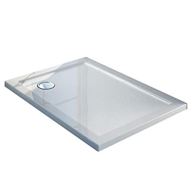 Receveur de douche 70x100x4cm rectangle acrylique avec bordures blanc brillant mod. Flower