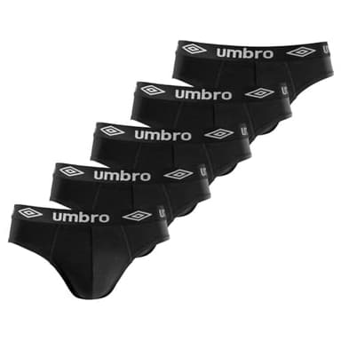 Umbro Slip Homme 100% Coton, sous-vêtements Homme, Naturel, Ajustement Parfait et Anti-Irritation (Lot de 5), Noir, Taille 2XL