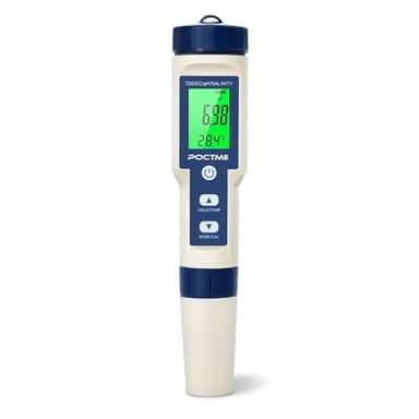 pH Mètre Numérique 5 en 1 | Testeur pH Électronique pour Eau avec Écran LCD – Mesure pH, EC, TDS, Salinité et Température – Pour Piscine, Aquarium, Hydroponie et Spa