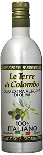 Le Terre di Colombo – Bouteille d'Huile d'Olive Extra-Vierge 100 % Italienne - Bouteille en Aluminium - 0.75 L