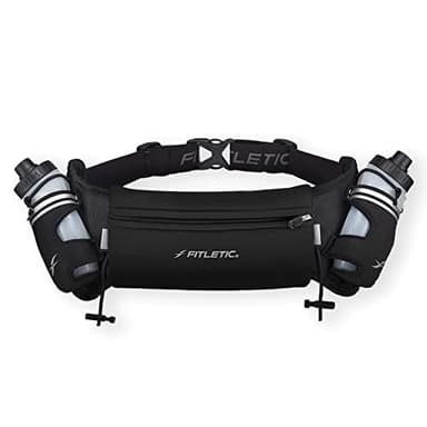 Fitletic HD08.111 Ceinture hydratation Noir avec 2 gourdes S-M