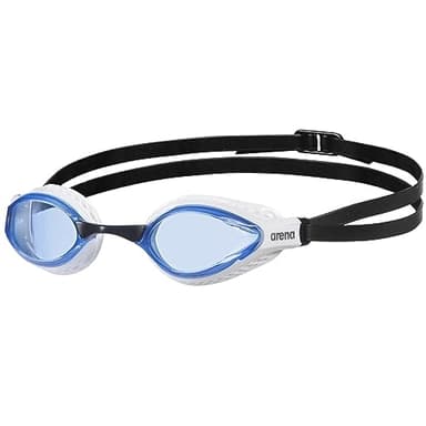 ARENA Air-Speed Lunettes de Natation Unisexe Adulte Race, Lunettes de Natation avec Verres Larges Anti-Buée, Protection UV, 3 Ponts Nasaux Interchangeables, Sceaux d'air