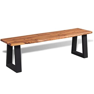 vidaXL Banc en Bois d'Acacia Massif 160 cm Banc d'Entrée Décor Salon Maison