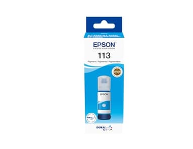 Epson 113 EcoTank Cyan pigmenté, Bouteilles d'encre d'origine, ET-5150 ET-5170 ET-5800 ET-5850 ET-5880 ET-16600 ET-16650