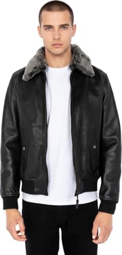 Blouson Pilote Schott en cuir ref_jaj35836-33480 Noir - L
