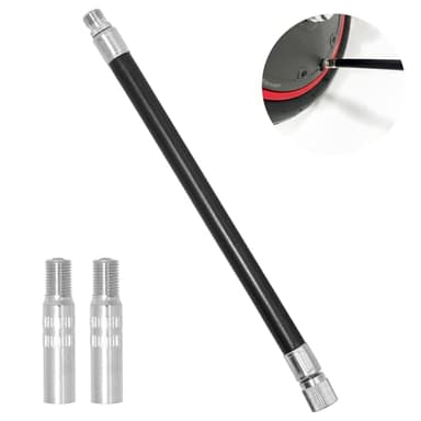 Extension de Valve, Tuyau de Gonfleur d'Extension en Caoutchouc avec 2pcs Pneu Valve Extension Adaptateur 39 MM, Extension de Valve de Pneu pour Xiaomi M365 Scooter, Trottinette, Vélo, Voiture, Moto