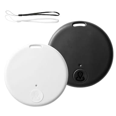 2 Pack GPS Localisateur Intelligent, Traceur GPS Bluetooth 5.2 pour Clés, Sacs, Portefeuilles, Animaux, Valises, Moto, Localisateur de Clé Compatible Android & iOS, Portée 15m, Alarme Sonore